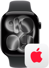 Apple Watch neben dem AppleCare+ Logo